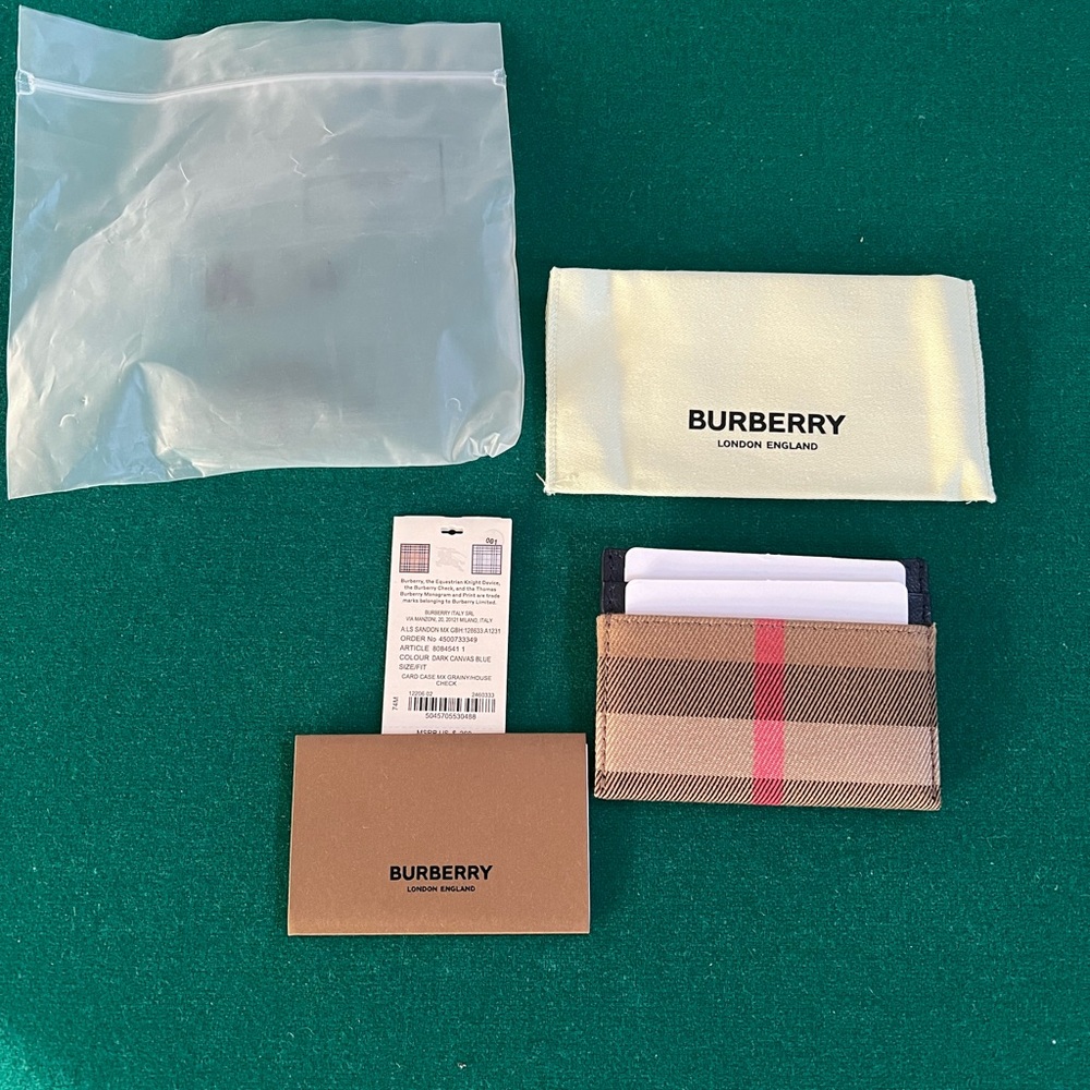 Burberry London England Blue Card Holder